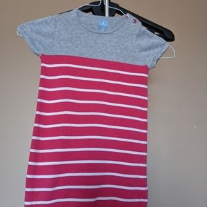 Gap girl pink striped Dress
